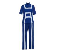 Miccostumes Women's U A High School Gym Suit Cosplay Sportswear (WXL) Blue