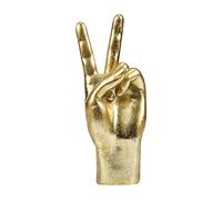 MicDecor Gold Decor “Victory” ASL Hand Sign, Classic Gesture Hand Sculpture polyresin 8.46 Inch Figurine