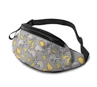 Mice and Cheese Waist Bag with Adjustable Strap Hip Bum Bag for Man Women Outdoors Sports Running Gym Traveling