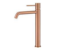 Mice BDM039-3ORC Single Lever Basin Mixer Tap Brass High Spout Bathroom Sink Faucet, Brushed Rose Gold