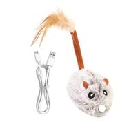 Mice Cat Toy, Electronic Mice Toy, Toy with Feather Tail, Funny Cat Mice Toy, Realistic Mice Kitten Teaser Wand