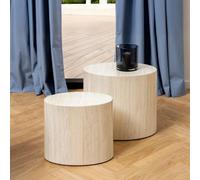 Mice Coffee Table - Set of 2 - Travertine Effect Oval