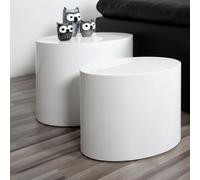 Mice Coffee Table - Set of 2 - White Gloss Oval