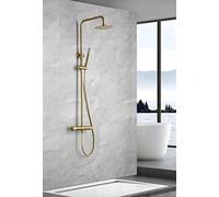 Mice Collection BTD038/OC Shower Column with Thermostat, Line Gold Brushed Series, Thermostat, BTD038/OC