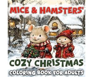 Mice & Hamsters' Cozy Christmas Coloring Book for Adults: Old-Fashioned Christmas with Snowmen, Gnomes, and Cute Magical Animals. An Adorable Coloring Journey Through a Tiny Winter Wonderland