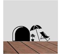 Mice Hole Skirting Board Sticker - Stickers for Cats - Home Decor - Wall Art - Wall Decal Sticker (Deck Chair)