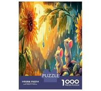 Mice in Flower Garden 1000 Piece Sunflowers And Whimsical Forest Creatures Jigsaw Puzzles for Puzzles 1000 Pieces Jigsaw for Adults for Adult Challenging Game Gifts for Men, 70x50cm/1000pcs