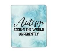 Mice Mat Autism Seeing The World Differently Wear Resistant Mouse Pad Comfortable Mouse Mat For Pc Home Work 25X30Cm