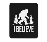 Mice Mat Bigfoot I Believe Sasquatch Tree Stitched Edges Mouse Pad Improves Speed And Precision Desk Pad For Computer Work Home 25X30Cm