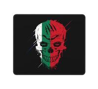 Mice Mat Creative South Moluccas Patriot Skull National Flag Stitched Edges Gaming Mousepad Anti-Slip Rubber Base Mouse Mat For Desk Computer Work 25X30Cm