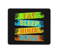 Mice Mat Eat Sleep Ninja Repeat Improves Speed And Precision Gaming Mousepad Soft Desk Pad For Office Laptop Pc 25X30Cm