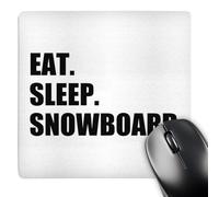 Mice Mat Eat Sleep Snowboard Snowboarding Enthusiast Fun Snowboarder Sport Soft Mouse Mat Stitched Edges Mouse Pad For Work Office Home 25X30Cm
