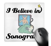 Mice Mat I Believe In Sonograms Comfortable Mouse Mat Stitched Edges Mouse Pad For Computer Work Pc 25X30Cm