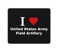 Mice Mat I Love United States Army Field Artillery Comfortable Desk Pad Wear Resistant Gaming Mousepad For Computer Pc Laptop 25X30Cm