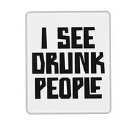 Mice Mat I See Drunk People Stitched Edges Gaming Mousepad Waterproof Desk Pad For Work Laptop Office 25X30Cm