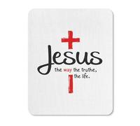 Mice Mat Jesus Cross The Way The Truth The Life Waterproof Gaming Mousepad Comfortable Desk Pad For Laptop Office Work 25X30Cm