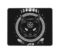 Mice Mat Occult Moon Black Cat Sacred Pagan Witch Soft Mouse Pad Comfortable Gaming Mousepad For Computer Pc Work 25X30Cm