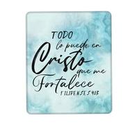 Mice Mat Todo Lo Pued En Cristo Que Me Fortalece Wear Resistant Mouse Pad Comfortable Desk Pad For Home Office Computer 25X30Cm