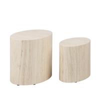 Mice Oval Coffee Table Set in Light Oak Furniture To Go Light Oak One Size