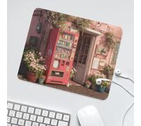 Mice Pad Funny Beautiful Coffeehouse Cat Wear Resistant Desktop Mouse Pad Modern Table Mat For Home Computer Office 10X12In