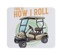 Mice Pad Funny This is How I Roll Golf Cart Pun G Table pad 10x12in for PC | Spill-Resistant Mice Mat Portable Mouse Pad for Travel Home