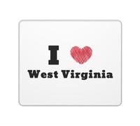 Mice Pad I Love West Virginia Mice Mat for Travel 10x12in