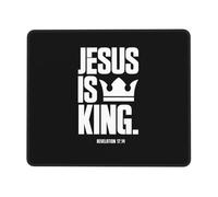 Mice Pad Jesus is King Christianity Desk Mat for Work 10x12in