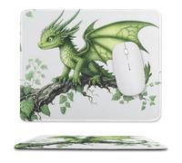 Mice Pad Little Green Dragon on The Tree Cute Gaming Mouse Mat 10x12in for | Work Anti-slip Mouse Mat Modern Mouse Pads for Computer Travel