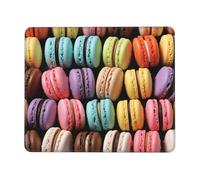Mice Pad Macaron Biscuit Flavored Pastries Soft Gaming Mouse Pad Comfortable Desk Mat For Work Home Pc 10X12In