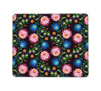 Mice Pad Polish Folk Flowers Flower Table pad for PC 10x12in