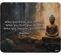Mice Pad Quote What You Think Become Feel Attract Imagine Gliding Office Mouse Pad Comfortable Table Mat For Laptop Office Home 10X12In