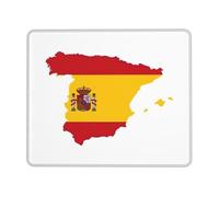 Mice Pad Spanish Flag Map Desk Mat for Office 10x12in