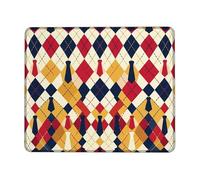 Mice Pad Tie Classic Elegant Diamond Patt None Office Mouse Pad for Laptop