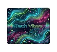 Mice Pad Waves Tech Modern Circuits Dots None Table pad for Home 10x12in