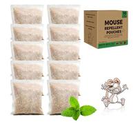Mice Repellent Pouches, Pest Control Pouches, 10 Pack Rodent Repellent, Mouse Repellent, Spider Repellent, Peppermint Rat Repellent to Repel Rodents, Ant, Roach, Spider & Mosquito, RV Safe for Kids