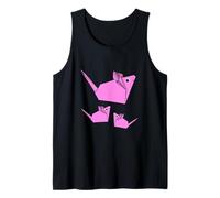 Mice Shirt Cute Pink Origami Mother Mouse and Baby Mice Tank Top