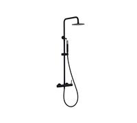 MICE - Shower Column with Integrated Single Lever Stainless Steel - Extra Flat Sprayer - Bathroom Taps Matt Black
