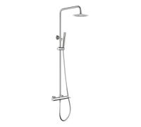 MICE - Shower Column with Integrated Single Lever Stainless Steel - Extra Flat Sprayer - Bathroom Taps MONZA Series (Brushed Nickel)