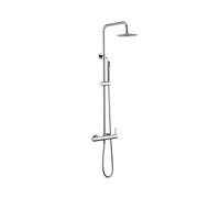 MICE - Shower Column with Integrated Single Lever Stainless Steel - Extra Flat Sprayer - Chrome Bathroom Taps - Monza Imex