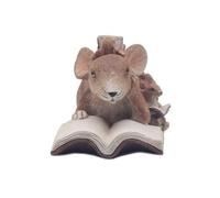 Mice Story Time Book Reading Animal Figurine Home Decoration Statue Scup lpture Ornaments accesories