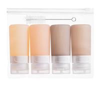 MICEBAY 4 Pcs 2oz Squeeze Bottle for Condiment,Silicone Mini Sauce Bottle to Go with Reusable Sandwich Bag,Leakproof Oil Bottle for Kitchen,Ketchup Bottle for Bento Lunch Box,BBQ,Syrup,Paint and Craft