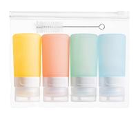 MICEBAY 4 Pcs 2oz Squeeze Bottle for Condiment,Silicone Mini Sauce Bottle to Go with Reusable Sandwich Bag,Leakproof Oil Bottle for Kitchen,Ketchup Bottle for Bento Lunch Box,BBQ,Syrup,Paint and Craft