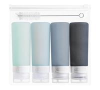 MICEBAY 4 Pcs 3oz Squeeze Bottle for Condiment,Silicone Mini Sauce Bottle to Go with Reusable Sandwich Bag,Leakproof Oil Bottle for Kitchen,Ketchup Bottle for Bento Lunch Box,BBQ,Syrup,Paint and Craft