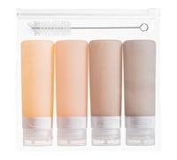 MICEBAY 4 Pcs 3oz Squeeze Bottle for Condiment,Silicone Mini Sauce Bottle to Go with Reusable Sandwich Bag,Leakproof Oil Bottle for Kitchen,Ketchup Bottle for Bento Lunch Box,BBQ,Syrup,Paint and Craft
