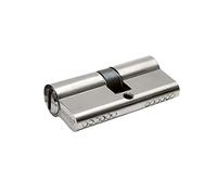 MICEL - 13094 - Safety Cylinder, European Profile, Double Clutch, with Long cam, Centered 60 x 60, Including Keys, Nickel Finish, Silver, 120 x 17 x 33 mm