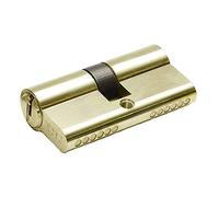 MICEL - 13097 - Safety Cylinder, European Profile, Double Clutch, with Short cam, Centered 30 x 30, Including Keys, Brass Finish, Gold, 60 x 17 x 33 mm