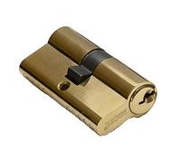 MICEL - 13144 - Security European Profile Double Clutch with Short Cam, Centered, 30 x 30, Includes Keys, Brass Finish, Gold, 60 x 17 x 33 mm