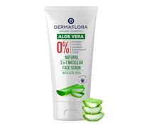 Micellar Face Scrub with Aloe Vera - 3-in-1 Face Cleanser, Exfoliator & Makeup Remover | Gentle Facial Scrub for Sensitive Skin | Hydrating, Soothing, 100ml