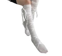 MICFENY Bandage Thigh Highs Socks Long Boot Stockings Over The Knee Socks Strappy Thigh High Stockings for Womens Girls Presents