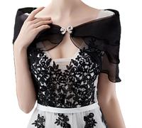 MICFENY Elegant Bridal Sheer Shawl 3-Layer Shoulder Wrap Lightweight Bridal Shrug Tops for Wedding Dress Arm Coverage Up